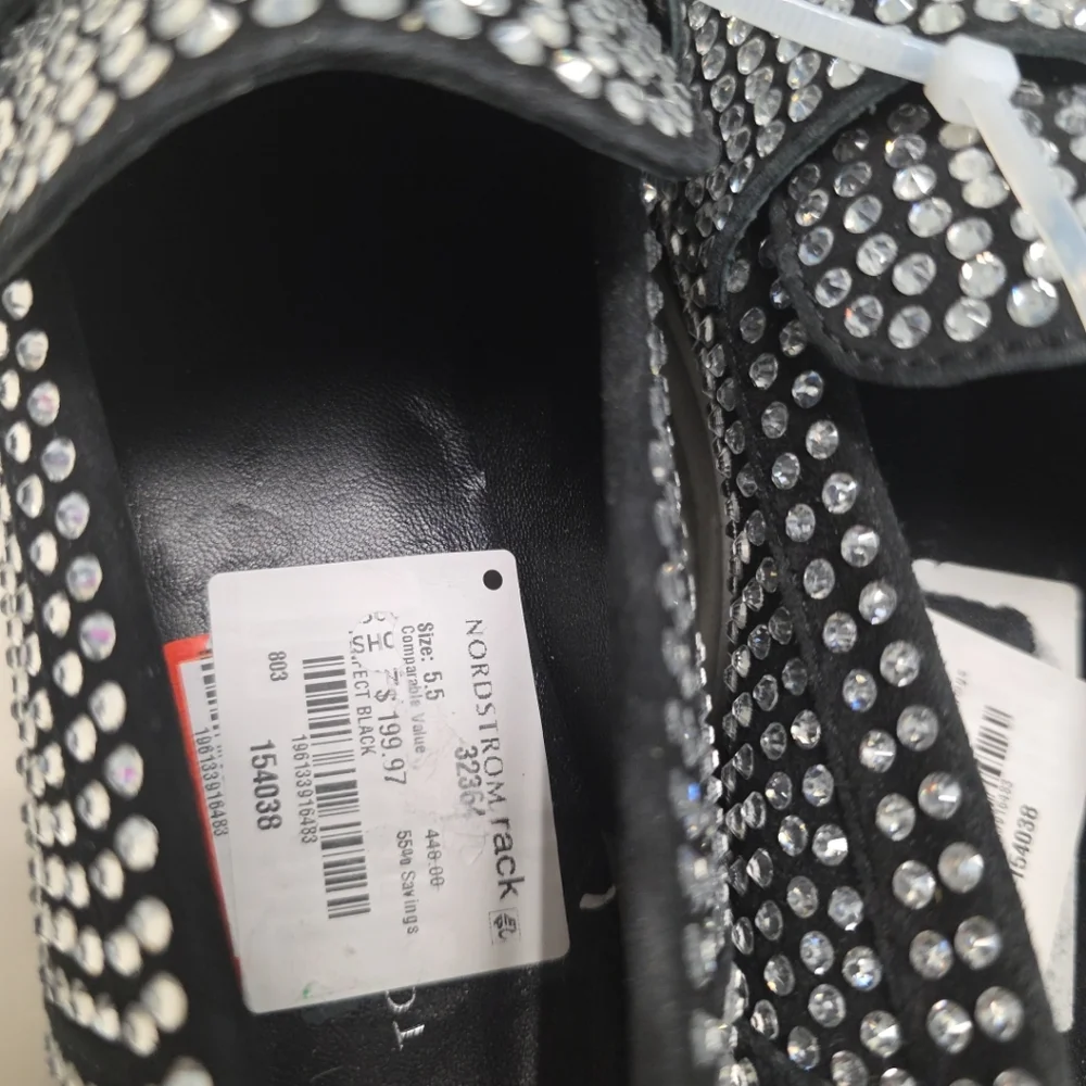Tory Burch Crystal Lug sole loafers in Perfect black Size 5.5
